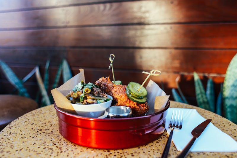 Wing Snob catering setup at a community event